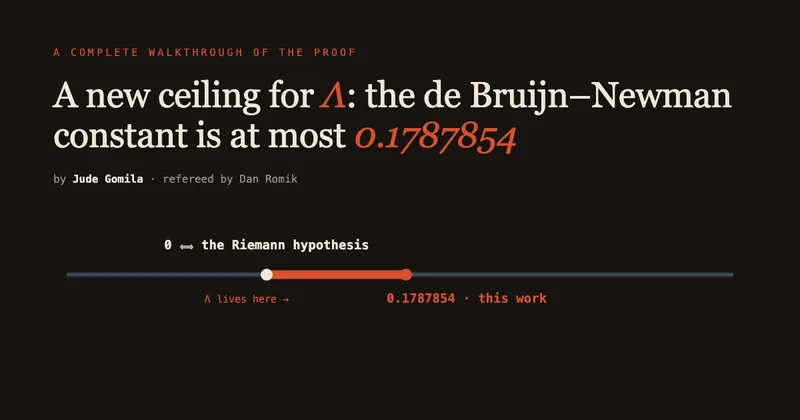 Λ ≤ 0.1787854 — a new bound for the de Bruijn–Newman constant