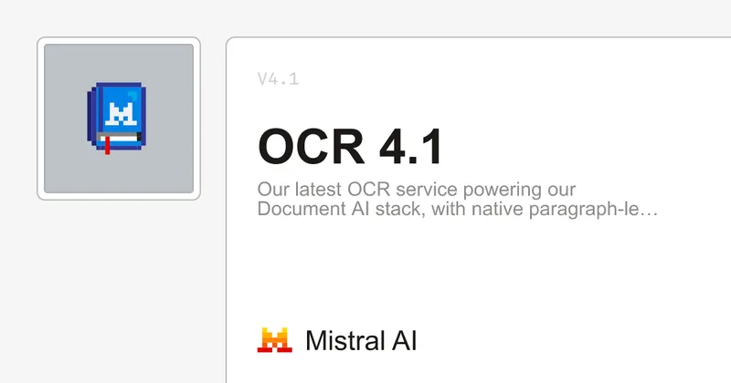OCR 4.1 - Mistral AI