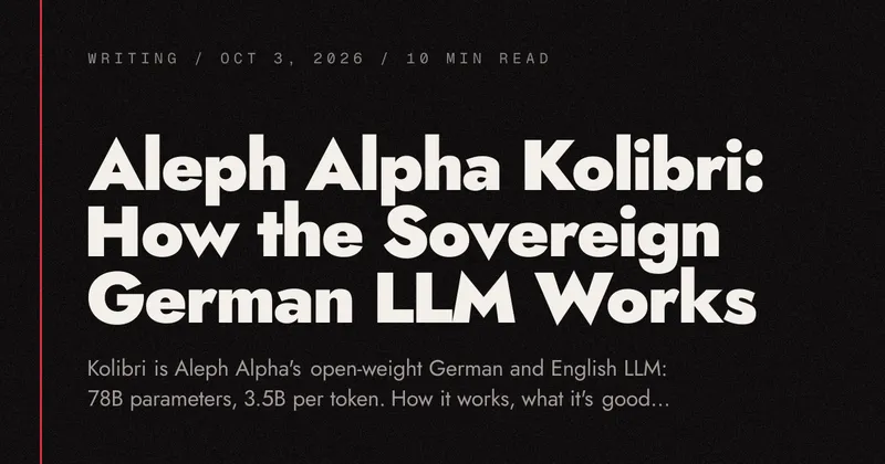 Aleph Alpha Kolibri: How the Sovereign German LLM Works