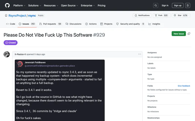 Did Claude Increase Bugs in rsync?