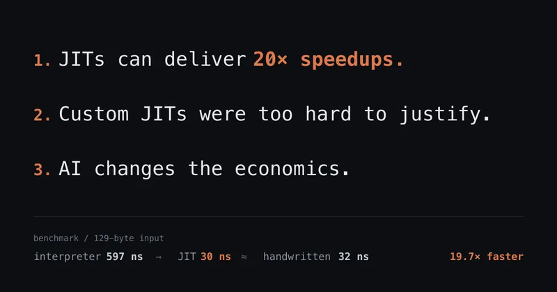 JIT Compiling Code in 5μs - malisper.me