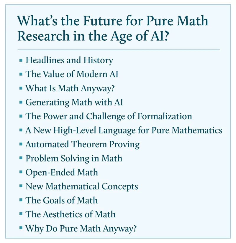 What’s the Future for Pure Math Research in the Age of AI?
