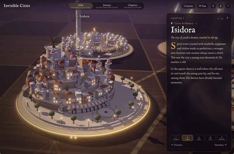 I gave Opus 5.5 one prompt and six hours to visualize Invisible Cities - Quesma Blog