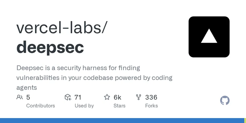 GitHub - vercel-labs/deepsec: Deepsec is a security harness for finding vulnerabilities in your codebase powered by coding agents