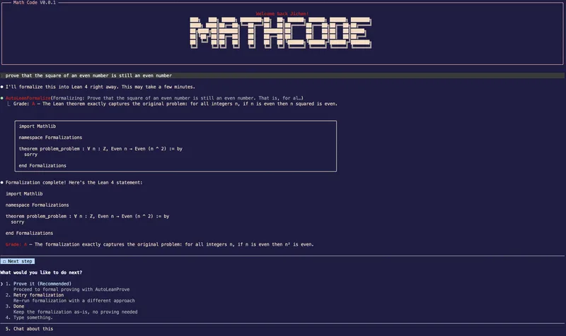 MathCode — A Frontier Mathematical Coding Agent
