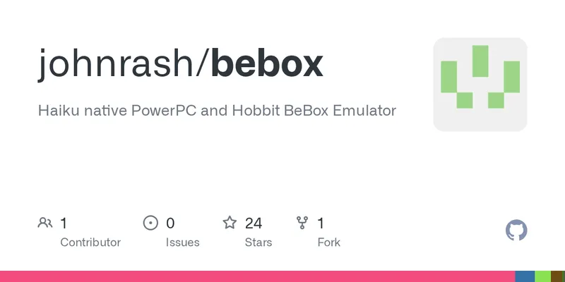 GitHub - johnrash/bebox: Haiku native PowerPC and Hobbit BeBox Emulator