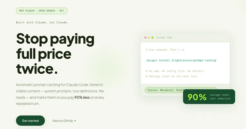 prompt-caching — Cut Claude Code Token Costs by 90% Automatically