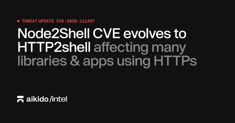 Node2Shell Brotli vuln (CVE-2026-111497) evolves to HTTP2Shell, as libraries and apps using HTTP are affected.