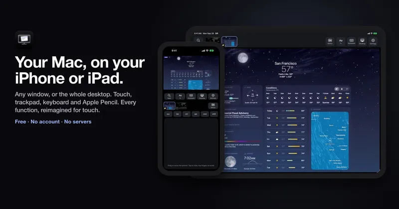 GitHub - Saffsanity/sill: Any window from your Mac, live on your iPhone or iPad. Touch, Apple Pencil, trackpad and keys. Free, open source, no servers.