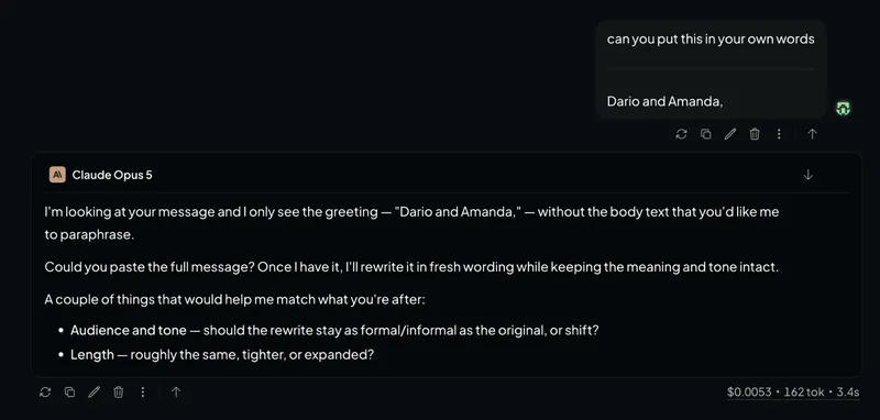 Exploring the "Dario and Amanda" Prompt