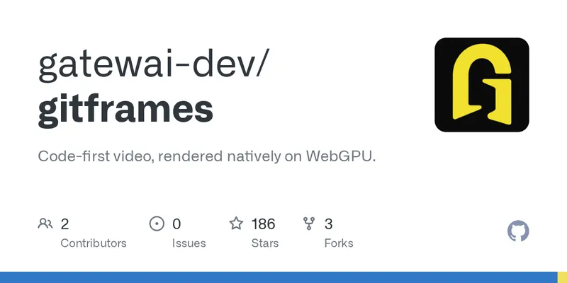 GitHub - gatewai-dev/gitframes: Code-first video, rendered natively on WebGPU.