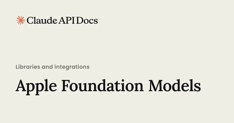 Apple Foundation Models