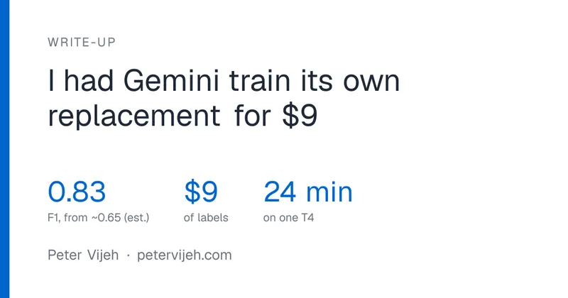 I had Gemini train its own replacement for $9