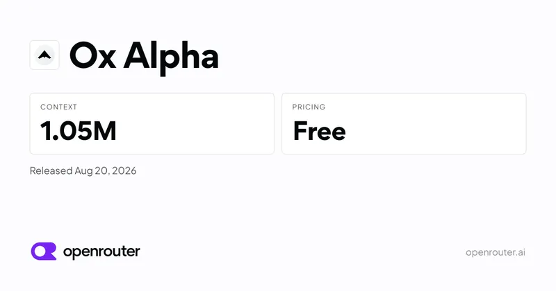 Ox Alpha - API Pricing & Providers