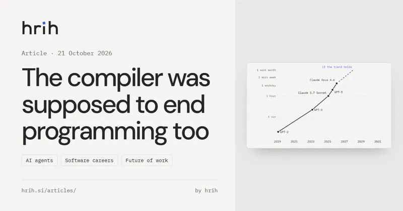 The compiler was supposed to end programming too