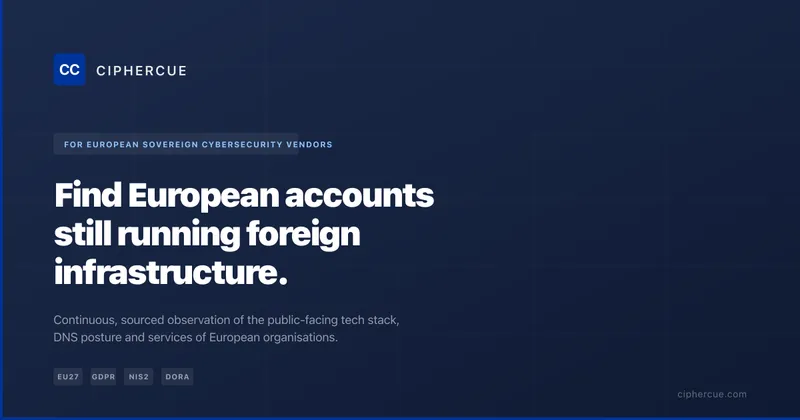 Europe's company websites are mostly served by US vendors - CipherCue
