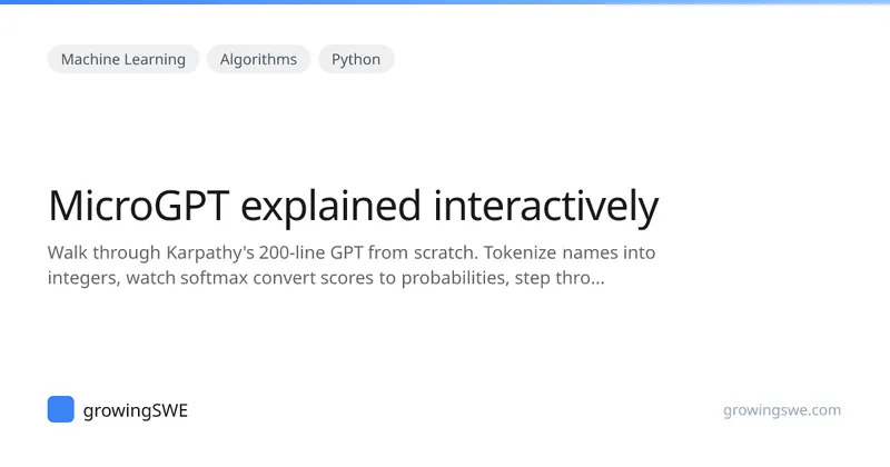 MicroGPT explained interactively