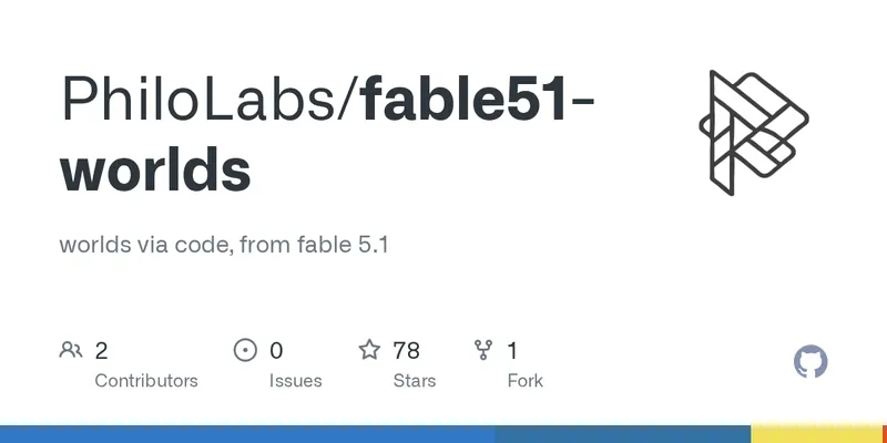 GitHub - PhiloLabs/fable51-worlds: worlds via code, from fable 5.1