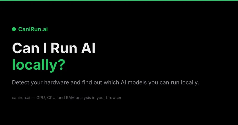CanIRun.ai — Can your machine run AI models?